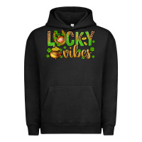 Pigment Black St. Patricks day lucky vibes Urban Hoodie - BundleAndBundleShop