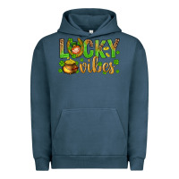 Pigment Midnight Navy St. Patricks day lucky vibes Urban Hoodie - BundleAndBundleShop