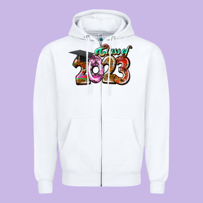 Class Of 2023 Zipper Hoodie Designed By Racoondesign