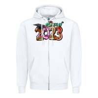 White class of 2023 Zipper Hoodie - RacoonDesign