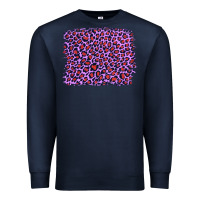 Navy lilac leopard with red glitter Premium Sweatshirt - Artiststas