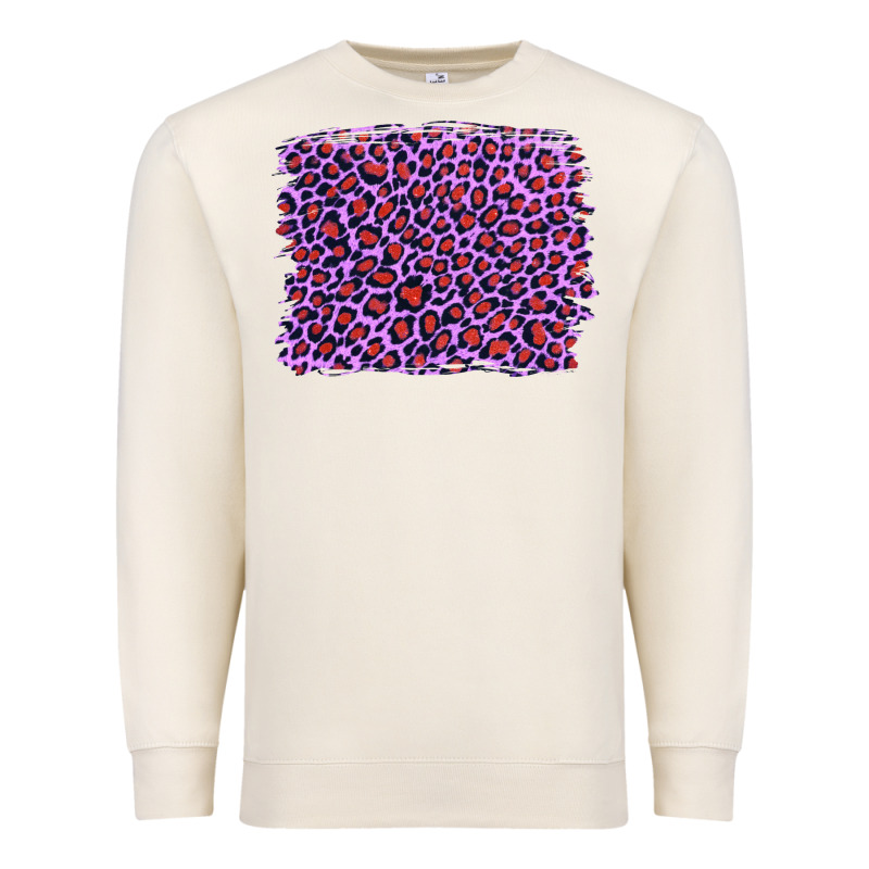 Lilac Leopard With Red Glitter Premium Sweatshirt by Artiststas | Teevron