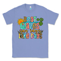 Colony Blue boat waves sun rays lake days Classic Tee - Zillion Design Studio