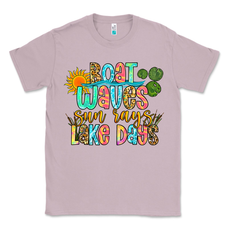 Boat Waves Sun Rays Lake Days Classic Tee by Zillion Design Studio | Teevron