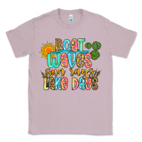 Lilac boat waves sun rays lake days Classic Tee - Zillion Design Studio