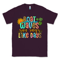 Plum boat waves sun rays lake days Classic Tee - Zillion Design Studio