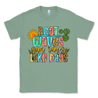 Sage boat waves sun rays lake days Classic Tee - Zillion Design Studio