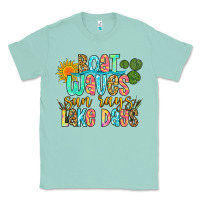 Seafoam boat waves sun rays lake days Classic Tee - Zillion Design Studio
