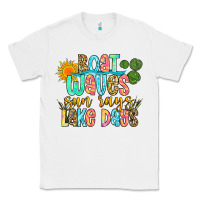 White boat waves sun rays lake days Classic Tee - Zillion Design Studio