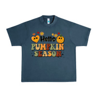 Midnight Navy hello pumpkin season Urban Heavy Tee - BarkalooDesign