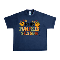 Navy hello pumpkin season Urban Heavy Tee - BarkalooDesign