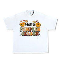 White hello pumpkin season Urban Heavy Tee - BarkalooDesign