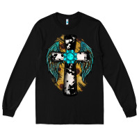 Black cross gemstone wings Long Sleeve Tee - RanaPortraitStore