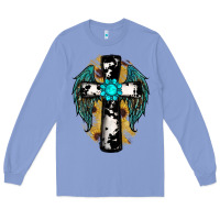 Colony Blue cross gemstone wings Long Sleeve Tee - RanaPortraitStore