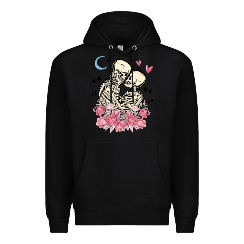 The Lovers Skeletons Premium Hoodie by MaliasSmallBusiness | Teevron