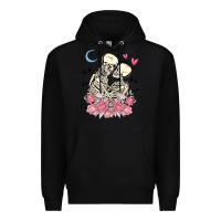 Black the lovers skeletons Premium Hoodie - MaliasSmallBusiness