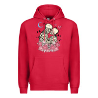Cardinal the lovers skeletons Premium Hoodie - MaliasSmallBusiness