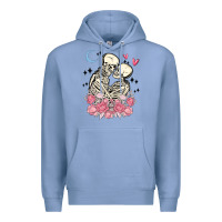 Colony Blue the lovers skeletons Premium Hoodie - MaliasSmallBusiness