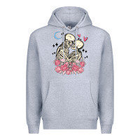 Heather Grey the lovers skeletons Premium Hoodie - MaliasSmallBusiness