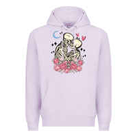 Lilac the lovers skeletons Premium Hoodie - MaliasSmallBusiness
