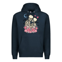 Navy the lovers skeletons Premium Hoodie - MaliasSmallBusiness