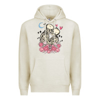 Oatmeal Heather the lovers skeletons Premium Hoodie - MaliasSmallBusiness