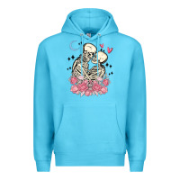 Ocean Blue the lovers skeletons Premium Hoodie - MaliasSmallBusiness