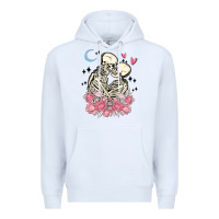 White the lovers skeletons Premium Hoodie - MaliasSmallBusiness