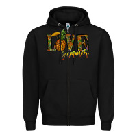 Black love summer pinapple Zipper Hoodie - CowhideDigitalArt