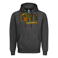 Charcoal Heather love summer pinapple Zipper Hoodie - CowhideDigitalArt