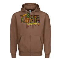 Chestnut love summer pinapple Zipper Hoodie - CowhideDigitalArt