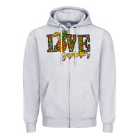 Heather Grey love summer pinapple Zipper Hoodie - CowhideDigitalArt