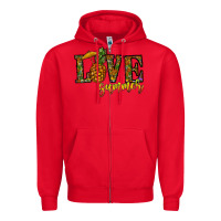 Red love summer pinapple Zipper Hoodie - CowhideDigitalArt