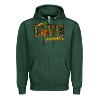 Sports Green love summer pinapple Zipper Hoodie - CowhideDigitalArt