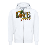 White love summer pinapple Zipper Hoodie - CowhideDigitalArt