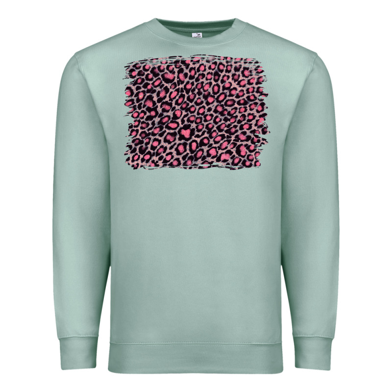 Pink Leopard With Pink Glitter Premium Sweatshirt by Artiststas | Teevron