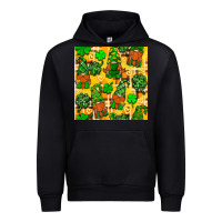 Black St. Patricks gnomies seamless pattern Urban Hoodie - BundleAndBundleShop