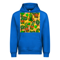 Cobalt St. Patricks gnomies seamless pattern Urban Hoodie - BundleAndBundleShop