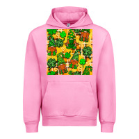 Fuchsia Pink St. Patricks gnomies seamless pattern Urban Hoodie - BundleAndBundleShop