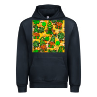 Navy St. Patricks gnomies seamless pattern Urban Hoodie - BundleAndBundleShop
