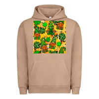 Pigment Burro St. Patricks gnomies seamless pattern Urban Hoodie - BundleAndBundleShop
