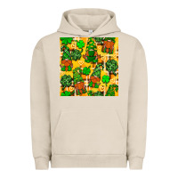 Pigment French Oak St. Patricks gnomies seamless pattern Urban Hoodie - BundleAndBundleShop