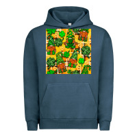 Pigment Midnight Navy St. Patricks gnomies seamless pattern Urban Hoodie - BundleAndBundleShop