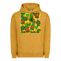 Pigment Peanut Butter St. Patricks gnomies seamless pattern Urban Hoodie - BundleAndBundleShop