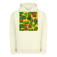 Pigment Pistachio St. Patricks gnomies seamless pattern Urban Hoodie - BundleAndBundleShop