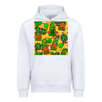White St. Patricks gnomies seamless pattern Urban Hoodie - BundleAndBundleShop