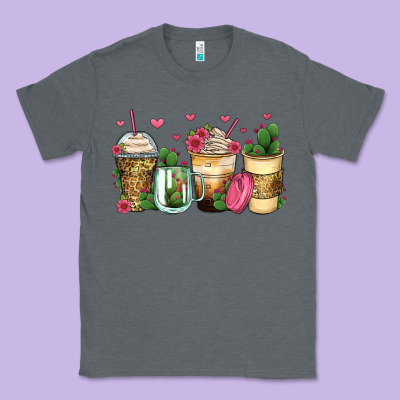 Cactus Coffee Cups Classic Tee Designed By Zillion Design Studio