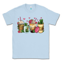 Dusty Blue cactus coffee cups Classic Tee - Zillion Design Studio