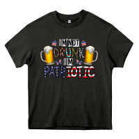 Asphalt I'm Not Drunk I'm Patriotic Heavy Core Tee - CowhideDigitalArt