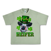Oil Green Lucky heifer Urban Heavy Tee - RanaPortraitStore